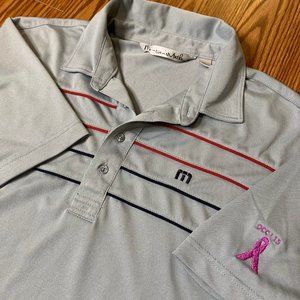 Travis Mathew Mens‎ Large Striped Polo Shirt